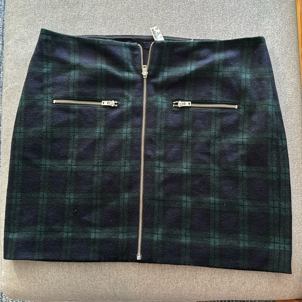 Madewell Plaid zipper skirt
